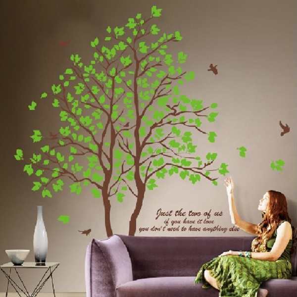 ウォールステッカー おしゃれ 木 北欧 花 植物 子供部屋 ツリー 鳥 グリーン wallsticker カフェ モダン 葉 緑 葉っぱ  インテリアシール の通販はau PAY マーケット value DeCo park au PAY マーケット－通販サイト