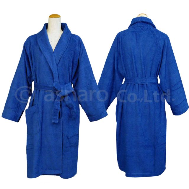 バスローブ メンズ レディース 兼用 綿100 ガウン紺の通販はau Pay マーケット アスナロ ファッションマート