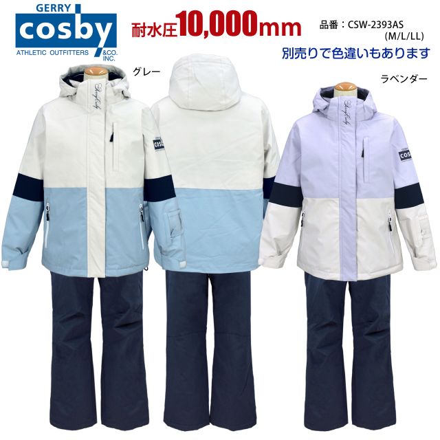 スキーウェア 上下 レディース パスケース付き 吸湿発熱加工 cosby 耐