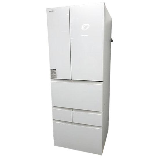 D6607YO 値下げ！■0610 冷凍冷蔵庫 551L フレンチドア 6ドア 東芝 GR-W550FH(EW) 25年製 野菜室がまんなか