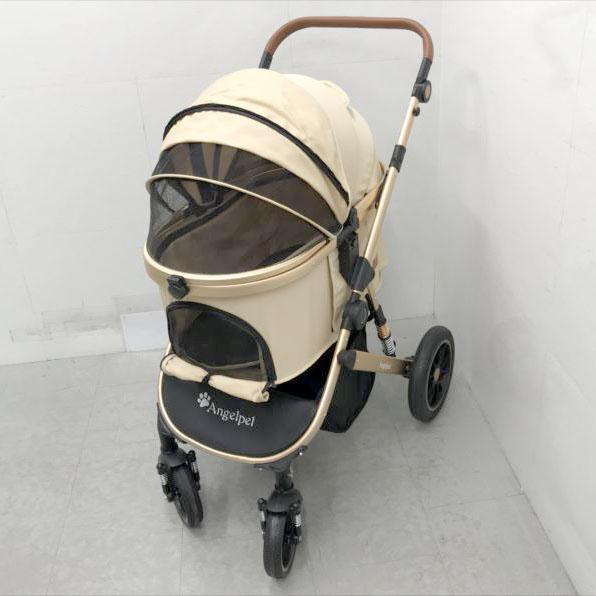 Angelpet ペットカート 分離型 猫 犬用 バギー いぬ用 4輪 カーキ