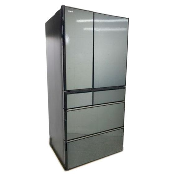 D8859YO ■1015【ほぼ未使用】冷凍冷蔵庫 735L 6ドア フレンチドア 日立 R-WXC74W(X) 25年製 クリスタルミラー