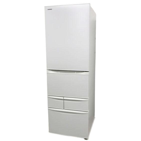 D9123YO ■1018【未使用品】冷凍冷蔵庫 411L 右開き 5ドア 東芝 GR-W41GK(WU) 25年製 野菜室がまんなか