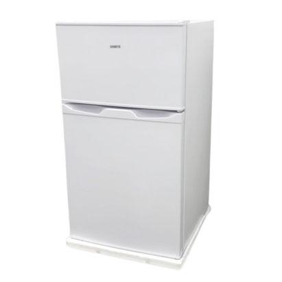 D9389YO 値下げ！■1025【未使用品】冷凍冷蔵庫 95L 右開き 2ドア SAMKYO GU90 ホワイト  耐熱天板 静音