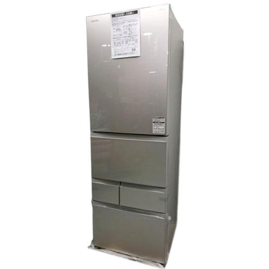 E1443YO ■0116【未使用品】冷凍冷蔵庫 465L 右開き 5ドア 東芝 GR-W470GSK(EC) クリアガラスドア