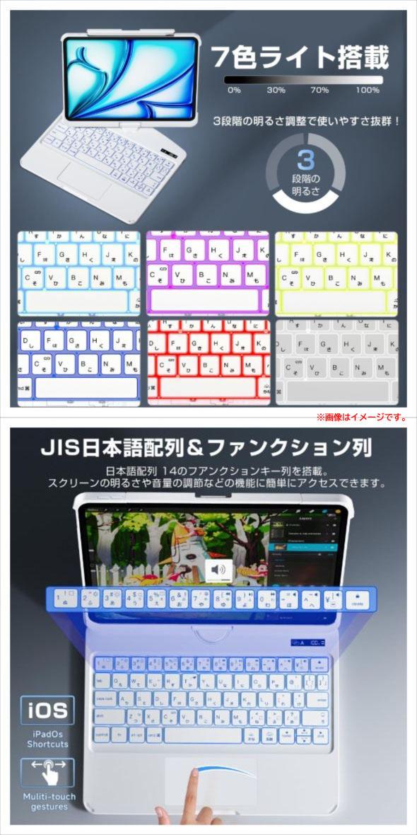 E2707YO ◆0420_4凹【アウトレット品】iPad用 キーボードケース Sencela K-RWIPJP403 第10世代/第11世代 対応未使用 OA機器