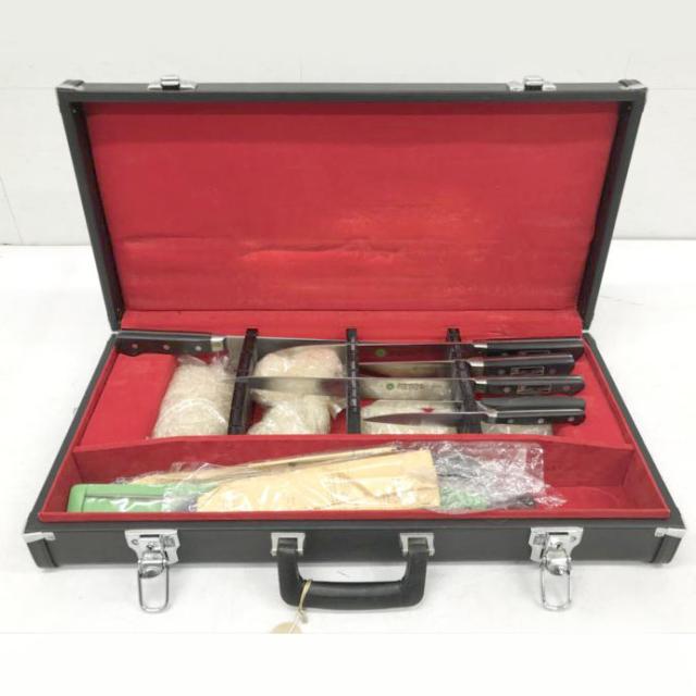 E2755YO 【美品】グランドシェフシリーズ 堺孝行 包丁 8本セット スウェーデン鋼  青木刃物製作所
