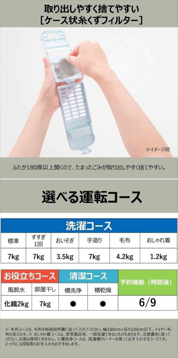 E3530YO ■0317 90日保証！【未使用品】縦型全自動洗濯機 洗濯7kg 上開き 日立 NW-R705(W) 白い約束_3