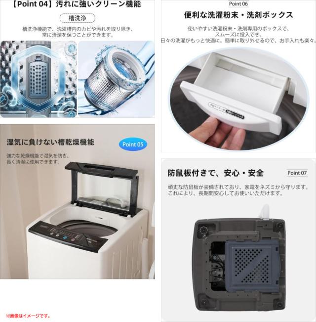 E3599YO ■0317 90日保証！【未使用品】縦型全自動洗濯機 洗濯8kg 上開き Donext N512P210660A 60Hz専用_4