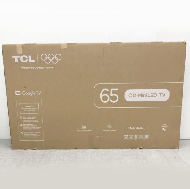 E3798YO ■0328【未使用品】テレビ 65V型 4K 量子ドット MiniLED TCL 65Q6CS 25年製 Wチューナー_2