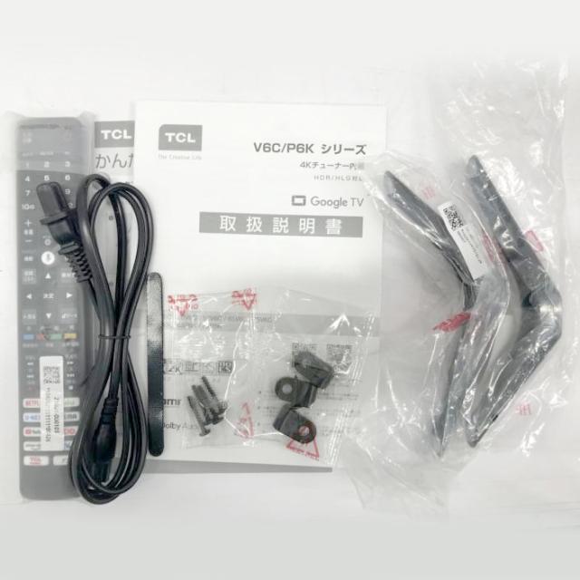 E4463YO ■0422【展示品】液晶テレビ 43V型 4K TCL 43V6C 25年製 Wチューナー内蔵 壁かけ対応_1