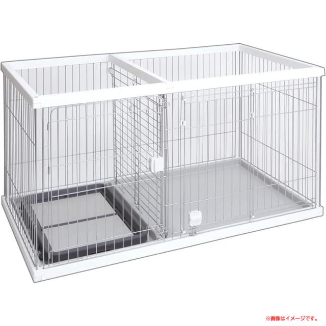 E5217YO ◆0610_1凹【アウトレット品】トイレのしつけが出来る ドッグルームサークル ワイド ペティオ W24760  犬未使用 ペット用品