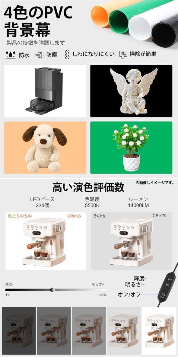 E5275YO ◆0610_1凹【アウトレット品】撮影ボックス ライトボックス 80cm 折りたたみ PULUZ PU5083US-FBA  LED内蔵未使用 撮影機材_2