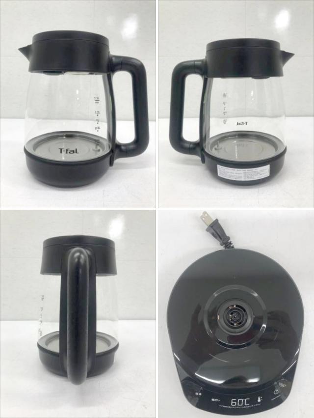 E5709YO ◆0730_2凹【美品】電気ケトル 1.5L ガラス製 ティファール BJ8158JP テイエール ロック コントロール家電