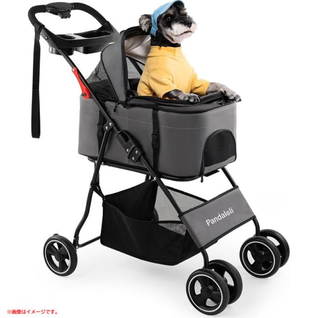 E5751YO ◆0610【アウトレット品】ペットカート バギー 分離型 犬 猫 Pandaloli TC1-G  折りたたみ 耐荷重20Kg