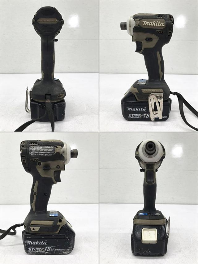 S6228 送料無料！オーバーホール済！【中古品】18Vインパクトドライバー マキタ TD171D 充電回数324回_2