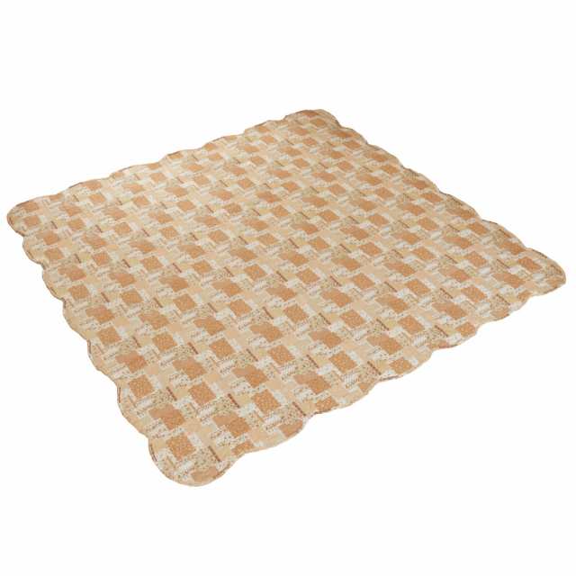 マルチカバー 洗える 約100×140cm パッチワーク柄 ベージュ マルチカバー 洗える 約100×140cm パッチワーク柄 ベージュ