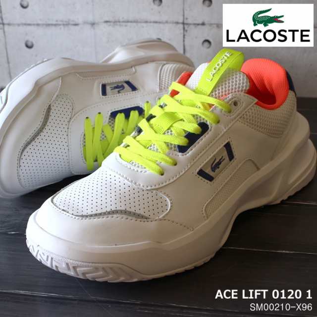 ラコステ メンズスニーカー Lacoste Ace Lift 01 1 Sm X96 白 スニーカー レトロハイテクスニーカーの通販はau Pay マーケット フットパークヌシセ