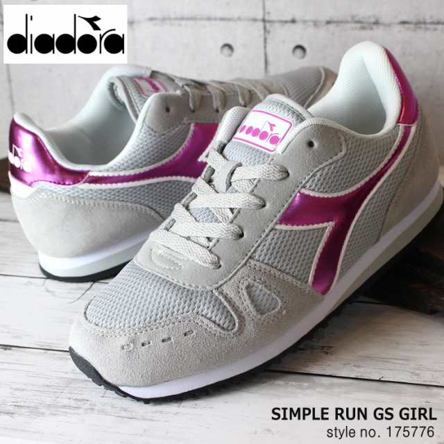 ディアドラ スニーカー Diadora Simple Run Gs Girl 5042 Gray Alaska レディーススニーカー クラシック ランニングの通販はau Pay マーケット フットパークヌシセ