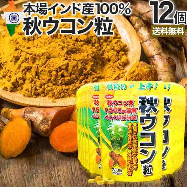 秋ウコン粒 220粒×12個セット 約264〜360日分 送料無料 宅配便 | ウコン うこん 秋ウコン ウコン粒 ウコンエキス末 ウコンサプリ ウコンサプリメント クルクミン 食品 サプリ サプリメント 醗酵 発酵 粒 タブレット 男性 女性 まとめ買いの通販は 12,840円