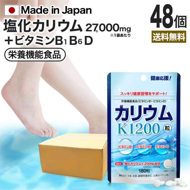 スタンドパック カリウム粒 48個セット (180粒×48)【ケース】 送料無料 メール便 | カリウム 塩化カリウム カリウムサプリ カリウムサプリメント ビタミン ビタミンサプリ ビタミンサプリメント