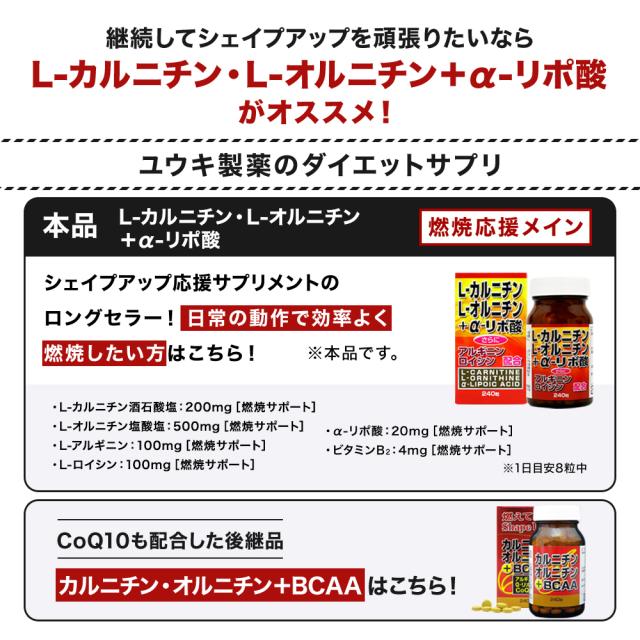 L-カルニチン＋α-リポ酸 240粒×12個セット 約360日分 送料無料 宅配便 | ダイエット サプリ サプリメント ダイエット食品 ダイエットサプリメント 男性 女性 カルニチン αリポ酸 アルファリポ酸 オルニチンl オルニチン アルギニン ロイシン 粒 タブレット まとめ買い_15