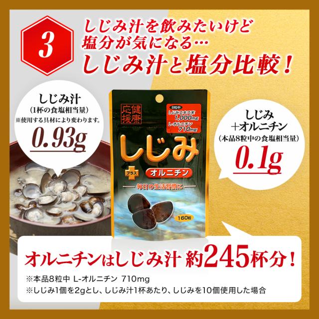 しじみ＋オルニチン 160粒×12個セット 約240〜312日分 送料無料 宅配便 | しじみ サプリ しじみサプリメント しじみエキス しじみオルニチン サプリメントしじみ オルニチン l オルニチンサプリ オルニチンサプリメント しじみ汁 ランキング まとめ買い_9