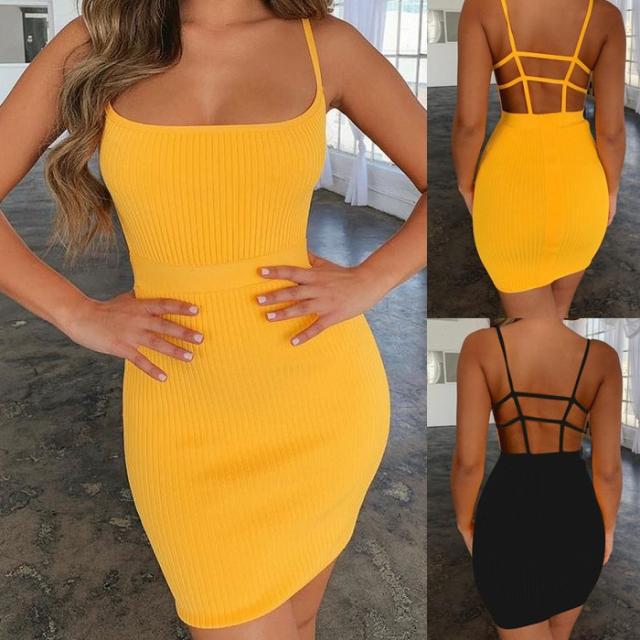 Op230 背中開き セクシー タイト ミニ ワンピース ミニワンピ リブ ブラック イエロー ボディコン ランジェリー ワンピ タイトミニ 海 ナの通販はau Pay マーケット Onze11