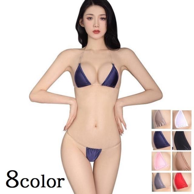 RY129 8色展開 ビキニ セットアップ 上下セット マイクロビキニ スパンデックス スクール水着 ベビードール セクシー ランジェリー コスプレ インナー セクシーランジェリー