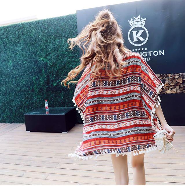 マタニティ ワンピース マタニティウエア ワンピース ミニ チュニック トップス ポンチョ フリンジ ボヘミアン 編み上げ レースアップ 大の通販はau Wowma マタニティウエア 専門店 Fairy Shop