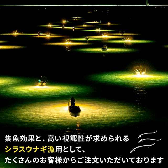 Amazon.co.jp: LED水中集魚灯 シラスウナギ 集魚ライト イエロー
