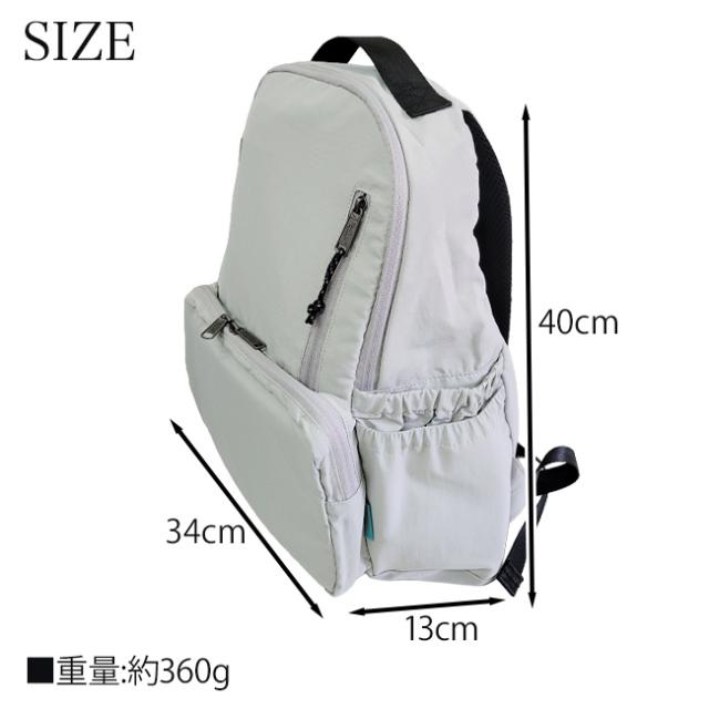 Healthknit Product シンプル リュックサック リュック A4 大容量 ポケット多め ライトデイパック バックパック 旅行 通勤 通学 おしゃれ 18L マザーズバッグ ブラック_10