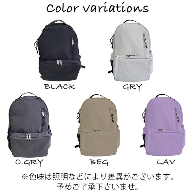 Healthknit Product シンプル リュックサック リュック A4 大容量 ポケット多め ライトデイパック バックパック 旅行 通勤 通学 おしゃれ 18L マザーズバッグ ブラック_11