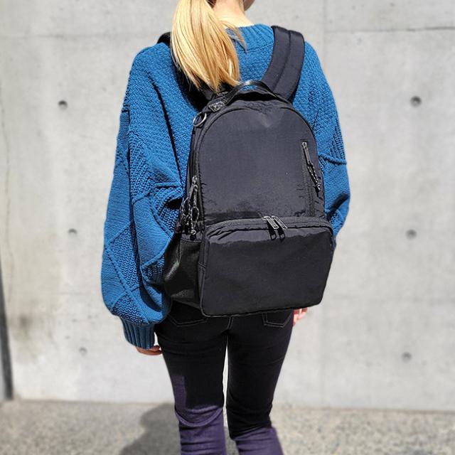 Healthknit Product シンプル リュックサック リュック A4 大容量 ポケット多め ライトデイパック バックパック 旅行 通勤 通学 おしゃれ 18L マザーズバッグ ブラック_7