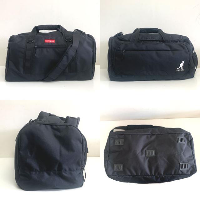 KANGOL カンゴール ボストンバッグ ボストン ショルダー ショルダーバッグ 2way サイドポケット 黒 KANGOL カンゴール ボストンバッグ ボストン ショルダー ショルダー