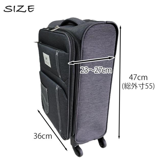 Lee リー レディース メンズ ソフト キャリーケース 軽量 35L 41L 機内持ち込み_3