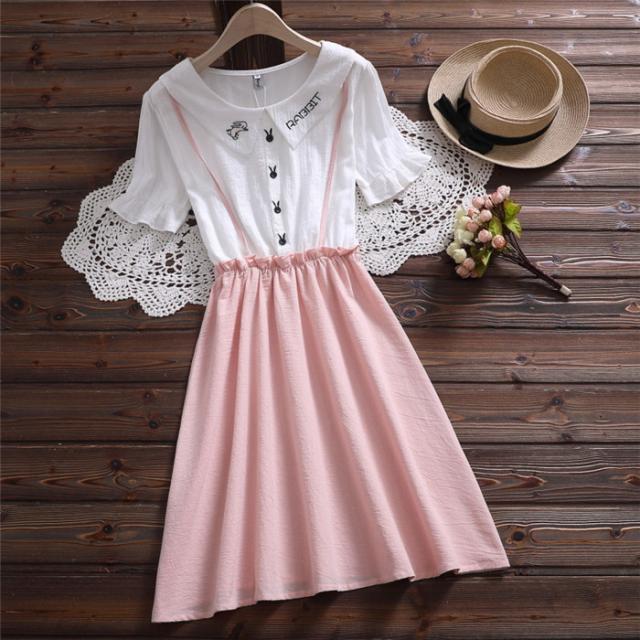 送料無料 女子高生 ワンピース 学院風 刺繍 ワンピース ギャザー ワンピース かわいい 夏服 新作 ワンピース 半袖 お洒落 ガールズ ワンの通販はau Pay マーケット Srs