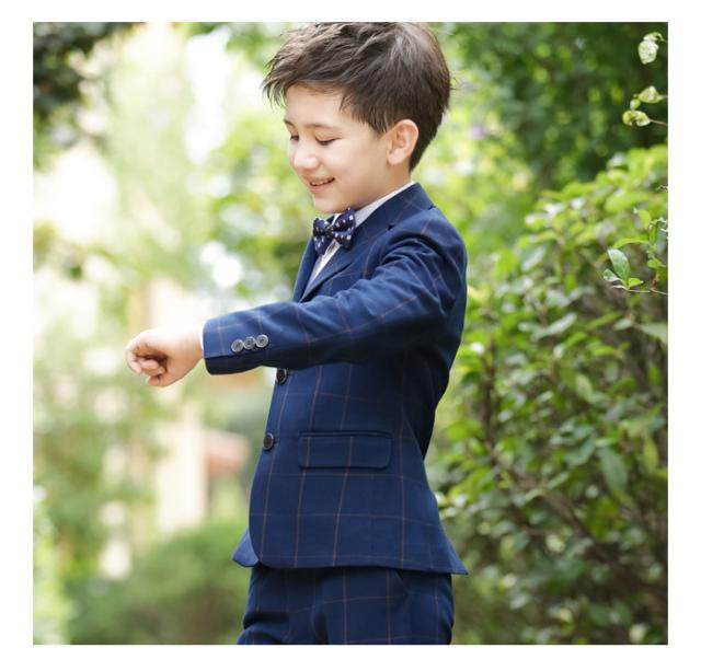 子供スーツ 4点セット フォーマルスーツ キッズスーツ こどもスーツ 子供服 子供スーツ 男の子スーツ 七五三 入学式 チェック柄スーツ 紺の通販はau Pay マーケット Srs