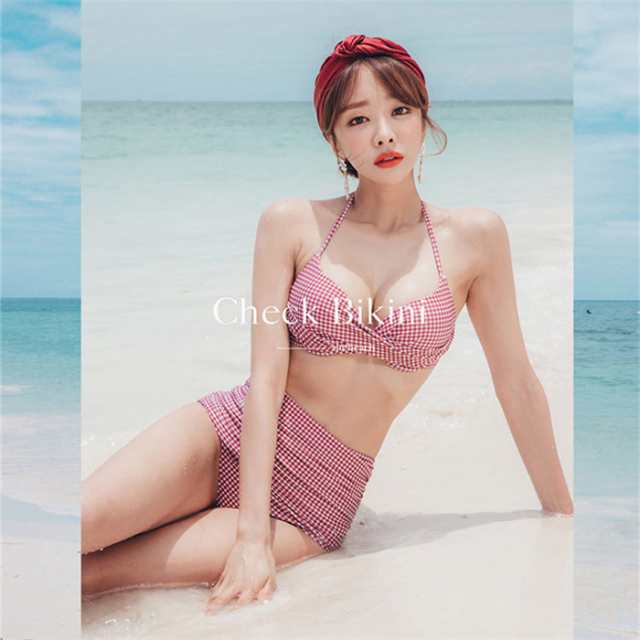 送料無料 ビキニ セクシー 水着 チェック柄 Bikini ミズギ レディース ブラ ショーツ 2点セット セパレート 水着 ハイウエスト お洒落 M の通販はau Pay マーケット Srs