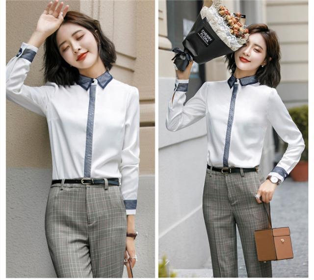 シャツ レディース お洒落 ブラウス 春服 シャツ 無地 ビジネスシャツ 通勤シャツ 長袖 白シャツ オフィス インナー 大きいサイズ S 4xlの通販はau Pay マーケット Srs