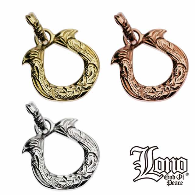 ハワイアンジュエリー ネックレス ペンダントトップ ヘッド 14K イエロー ピンク ホワイト ゴールド LONO ロノ | 馬蹄形 ホースシュー 馬 蹄 プルメリア 花 波 スクロール メンズ レディース ブランド プレゼント 誕生日 記念日  【送料無料】 おしゃれ カップル ギフトの通販は