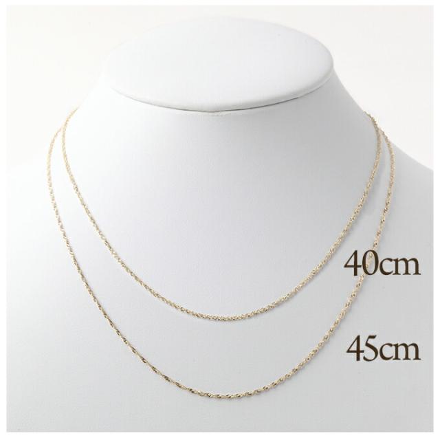 スリーカラー　スクリューチェーン　40センチ　ハワイアンジュエリー14k スリーカラースクリューチェーン40センチハワイアンジュエリー14k