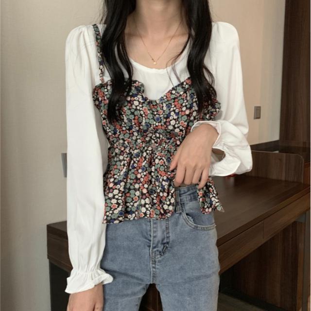 21ss レディース トップス カットソー 重ね着風 花柄 3色 オルチャン 韓国ファッション プチプラ Taの通販はau Pay マーケット Ar33 アルミミ