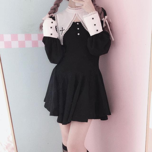 ss ワンピース ミニ丈 フリル襟付き ブラック オルチャン 韓国ファッション プチプラ Taの通販はau Pay マーケット Ar33 アルミミ