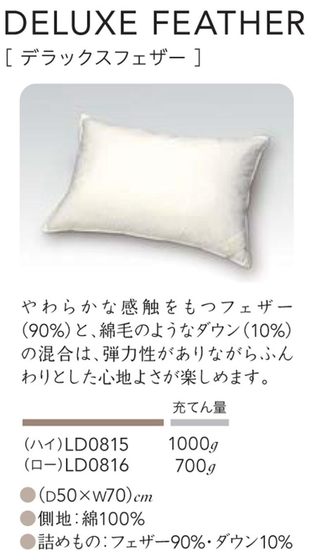 シモンズ ピロー まくら デラックスフェザーld0816 ロー 充てん量700g D50xw70cm の通販はau Pay マーケット 東京リビング