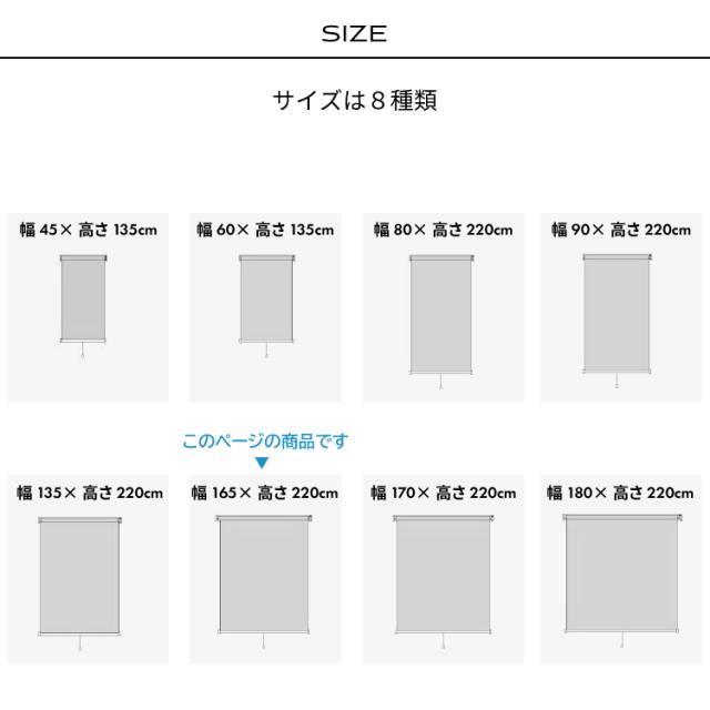 ロールスクリーン 防炎 165×220cm ボックスカバー 光漏れ防止 間仕切り コード ひも 操作 取り付け おしゃれ 目隠し ロールカーテン オフィス 事務所 会社 店舗 カバー付きロールスクリーン 防炎 規格サイズ 45×135cm 60×135cm 80