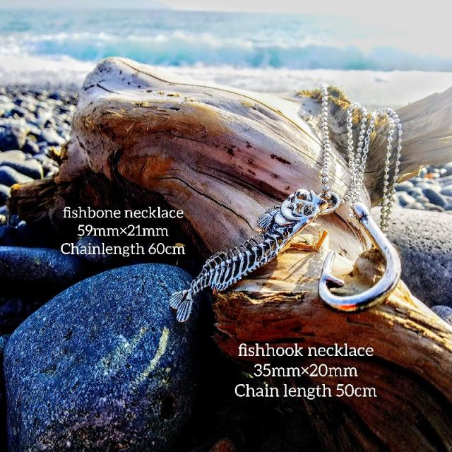 釣り針 魚の骨 ネックレス セット メンズ レディース チェーン 60cm シンプル 釣り フィッシュフック フィッシュボーン バス シーバス エの通販はau Pay マーケット Sports Kuiyouo 当日 翌日発送 全品送料無料