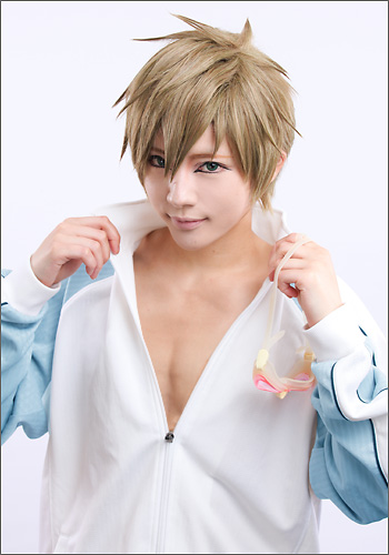 Free! 橘 真琴 風 ウィッグ　キャラウィッグ　コスプレウィッグ　フルウィッグ　コスプレ　耐熱の通販は