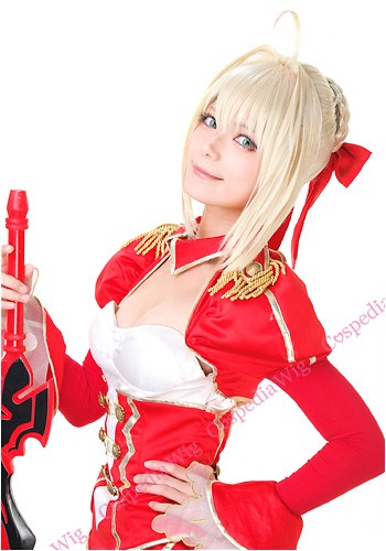 Fate/EXTRA ネロ・クラウディウス 風 ウィッグ　キャラウィッグ　コスプレウィッグ　フルウィッグ　コスプレ　耐熱｜au PAY マーケット