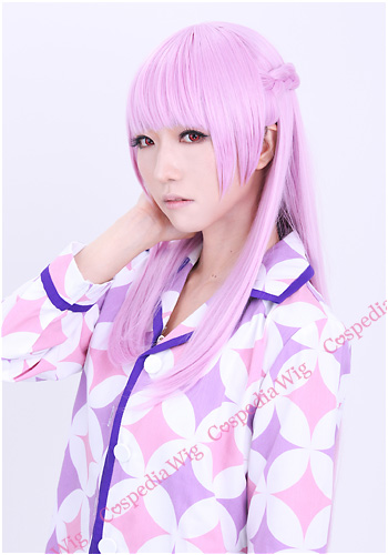 ドリーミング　三毛門紫音 風 ウィッグ　キャラウィッグ　コスプレウィッグ　フルウィッグ　コスプレ　耐熱の通販は 5,960円
